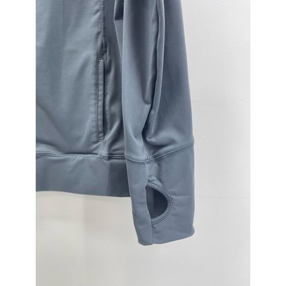 Rodan + Fields Logo Sleeve Gray Light Blue Lightweight Zip Front Active Jacket - Picture 5 of 5